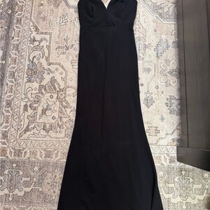 Lulu's Classic Black Maxi Dress